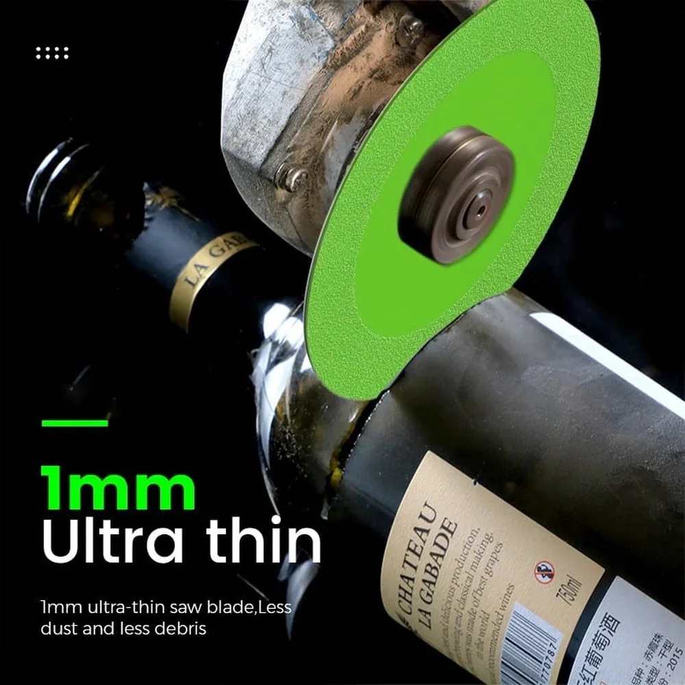 Disque de coupe en verre Ultra-fin 100mm, 1 pièce, lame de scie en cristal de Jade, pour bouteilles de vin, meulage, chanfreinag
Disque de coupe en verre Ultra-fin 100mm, 1 pièce, lame de scie en cristal de Jade, pour bouteilles de vin, meulage, chanfreinag