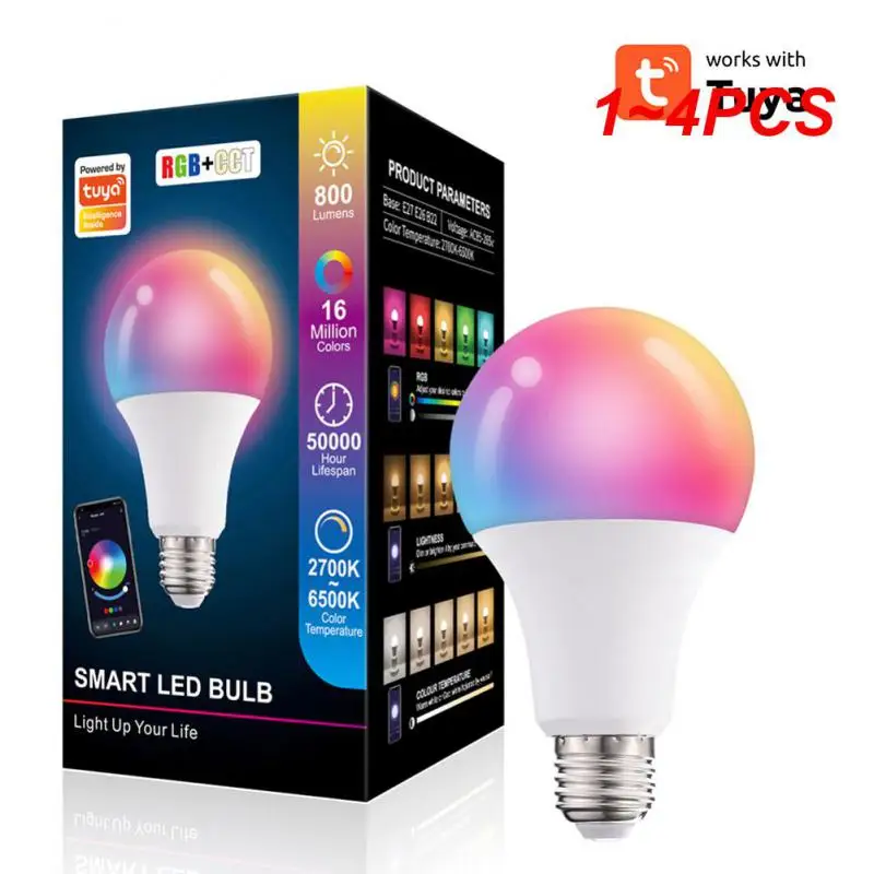 1~4PCS Tuya Smart Led Bulb Light 10W Bluetooth Lamp E27/B22 RGBW Led Lamp Color Changing Lampada RGB+CCT Decor Home AC85-265V
1~4PCS Tuya Smart Led Bulb Light 10W Bluetooth Lamp E27/B22 RGBW Led Lamp Color Changing Lampada RGB+CCT Decor Home AC85-265V