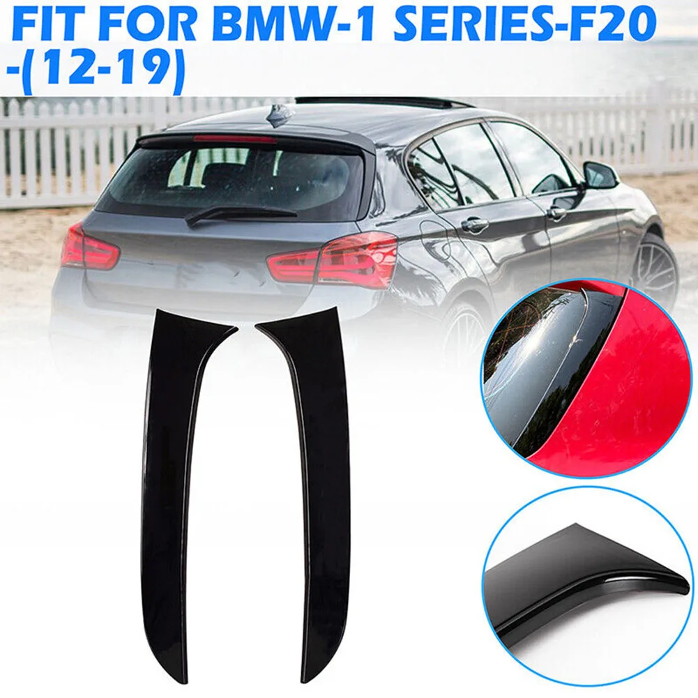 

2pcs Lightweight Car Rear Roof Door Glass Side Spoiler Replacement Black Plastic For BMW 1 Series F20 F21 Hatchback 2012-2019