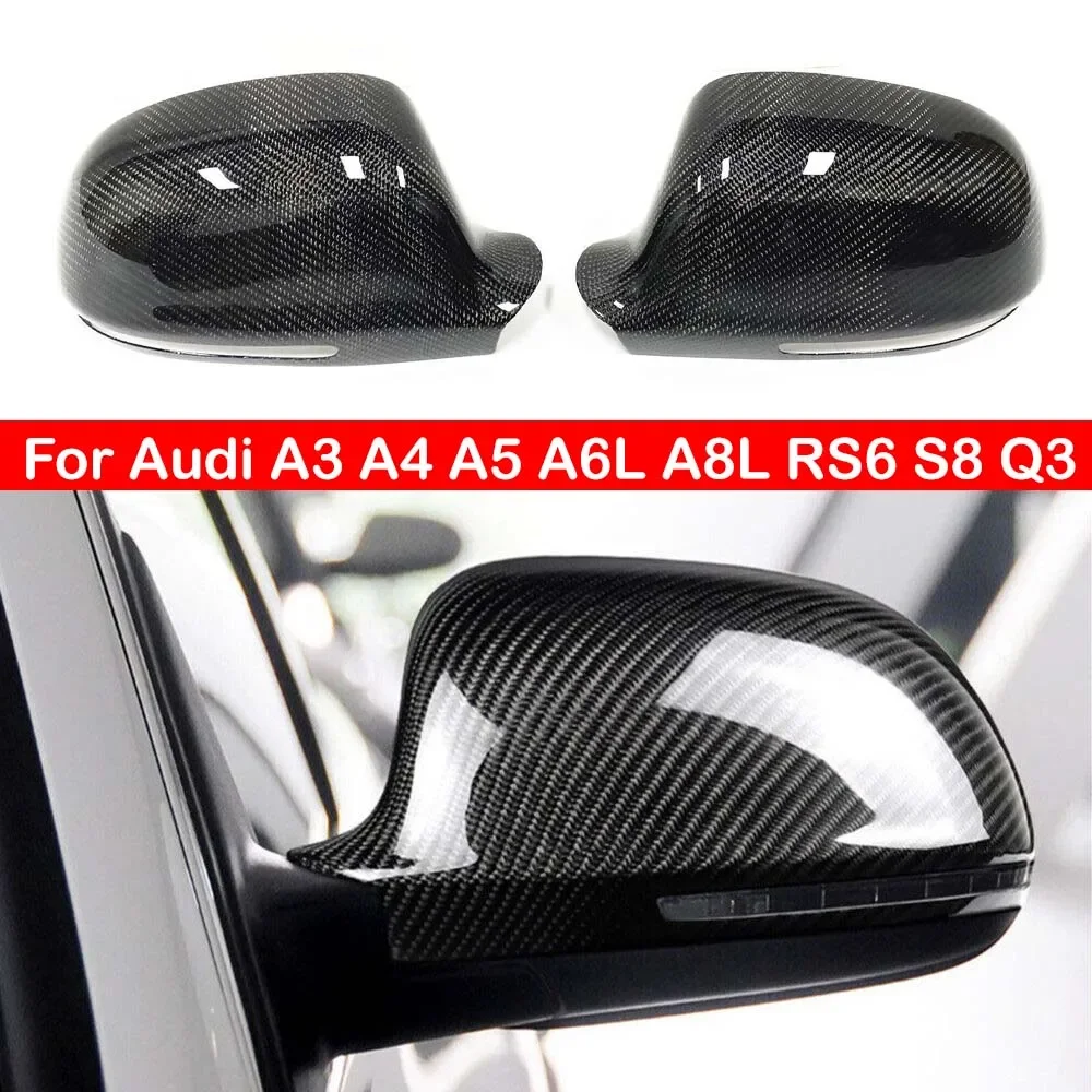For Audi A3 A4 A5 A6L A8L RS6 S8 Q3 Real Carbon Fiber Car Rearview Side Mirror Cover Sticker Wing Cap Exterior Case Trim Housing 
For Audi A3 A4 A5 A6L A8L RS6 S8 Q3 Real Carbon Fiber Car Rearview Side Mirror Cover Sticker Wing Cap Exterior Case Trim Housing