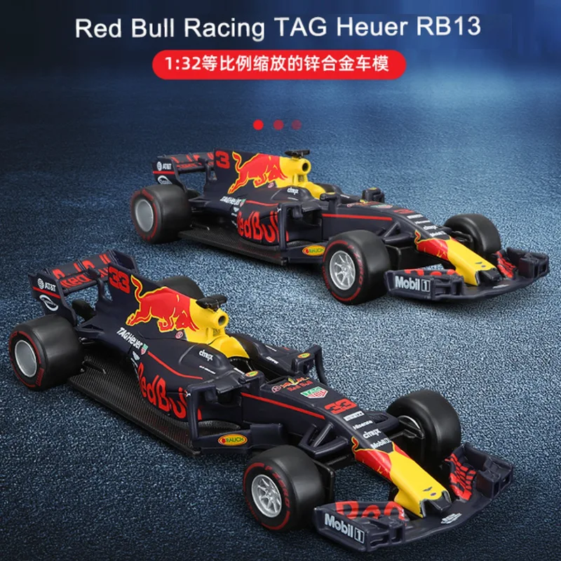 

New 1:32 F1 Formula Racing Cars Models Alloy Car Model Metal Red Bull Racing Car Model Ornament Hobbies Collection Boy Gifts