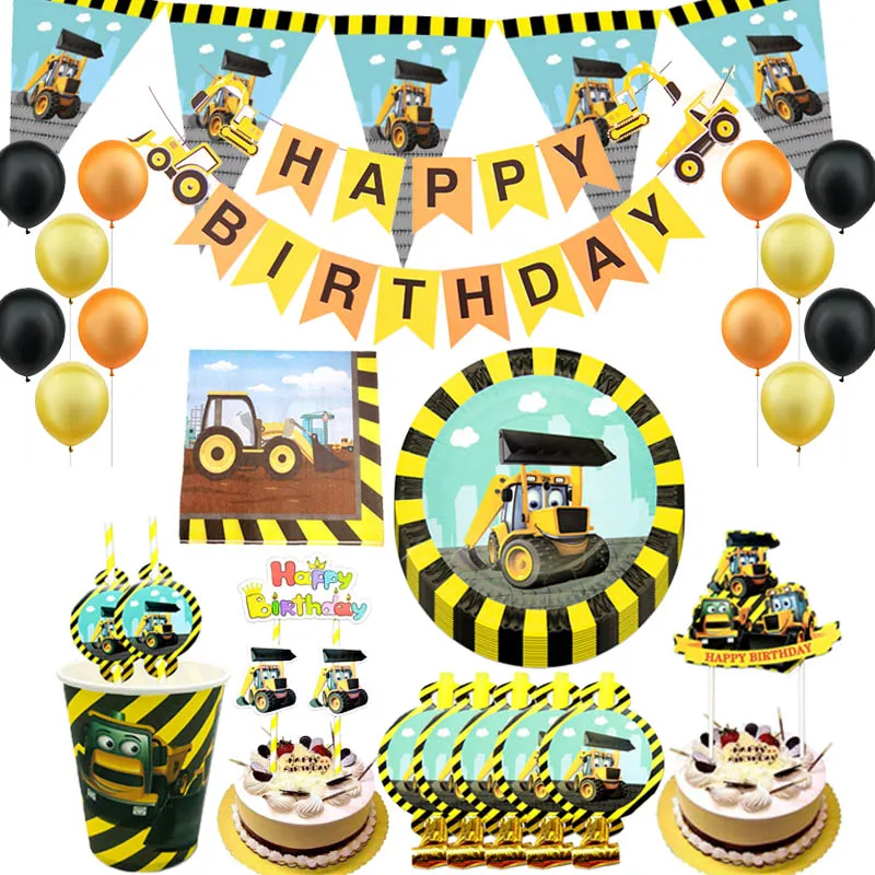 Excavator Vehicle Birthday Balloon Paper Plate Napkin Truck Cake Topper Banner Construction Kid Birthday Party Decor Baby Shower
Excavator Vehicle Birthday Balloon Paper Plate Napkin Truck Cake Topper Banner Construction Kid Birthday Party Decor Baby Shower