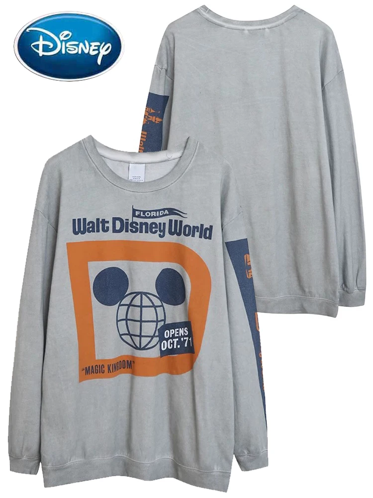 

Disney World Castle Disneyland свитшот с принтом Микки Мауса, Женский пуловер с длинными рукавами и круглым вырезом, джемпер, ФЛИСОВАЯ ФУТБОЛКА, топы серого цвета, Femme