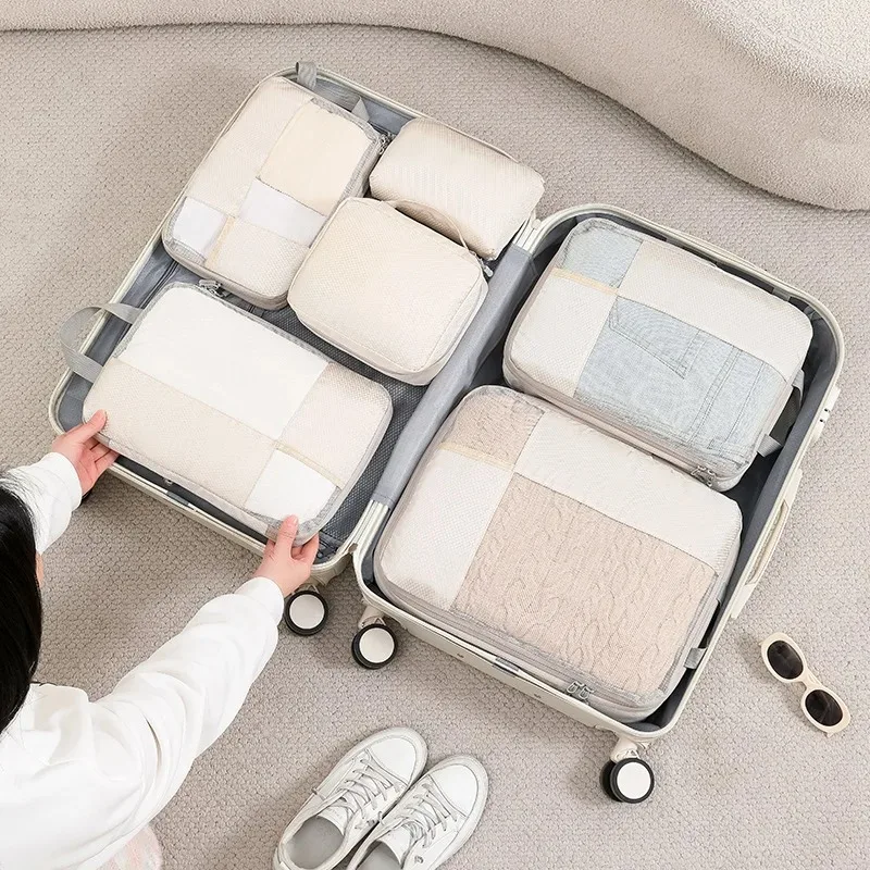 

Travel Accessorie Cubes Storage Portable Packing Foldable Bag Essentials Suitcases Organizer Arrange Clothes Luggage Box