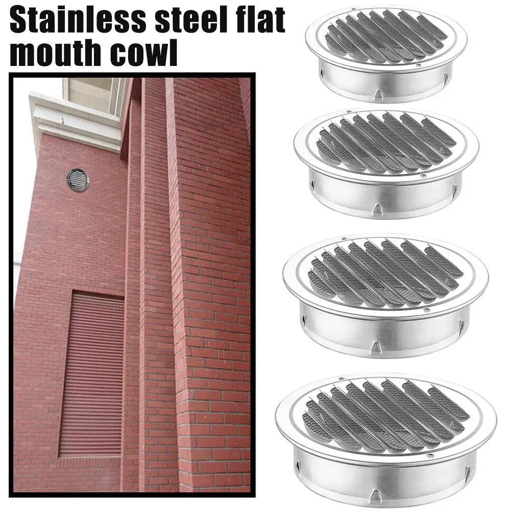 Крышка вентиляционного отверстия из нержавеющей стали, плоская капота, внешняя настенная трубка с вытяжным отверстием для вентиляции воздуха, выпускной клапан W4C3 
Крышка вентиляционного отверстия из нержавеющей стали, плоская капота, внешняя настенная трубка с вытяжным отверстием для вентиляции воздуха, выпускной клапан W4C3