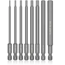 8 Drill Bit Set Hex Head Allen Wrench Screwdriver Socket 1/4"Shank Metric 100mm For Electric Drills With Speed Regulating Device
8 Drill Bit Set Hex Head Allen Wrench Screwdriver Socket 1/4"Shank Metric 100mm For Electric Drills With Speed Regulating Device