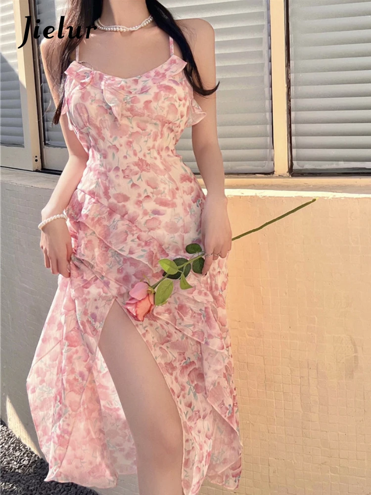 Jielur Elegant Floral Sexy Dress Women Split Backless Party Midi Dresses Female Print Holiday Korean Fashion Strap Dress Summer
Jielur Elegant Floral Sexy Dress Women Split Backless Party Midi Dresses Female Print Holiday Korean Fashion Strap Dress Summer