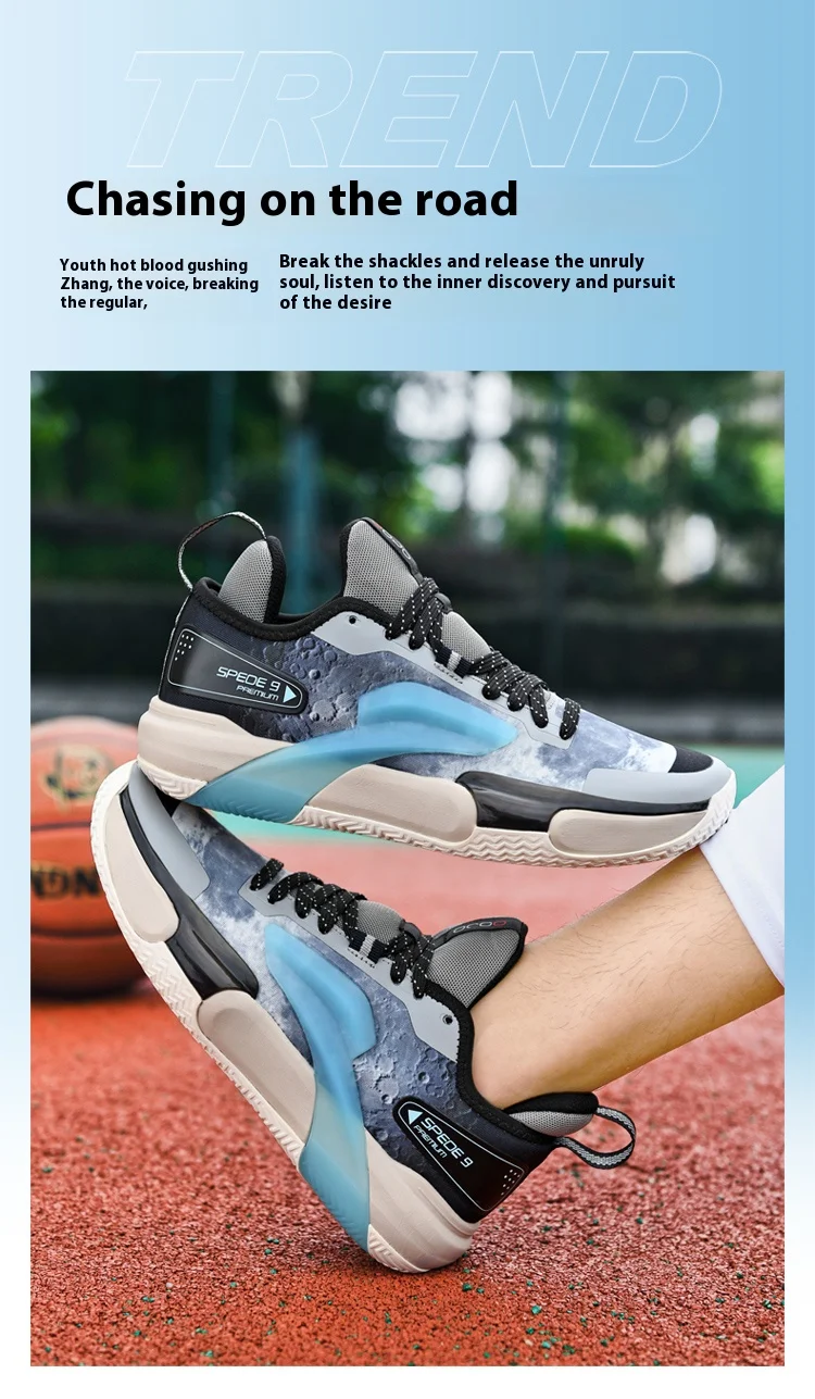 Tênis de basquete casual masculino e feminino, tênis de combate almofadado baixo, com tendência além das fronteiras, tamanho grande, novo, verão Tênis de basquete casual masculino e feminino, tênis de combate almofadado baixo, com tendência além das fronteiras, tamanho grande, novo, verão