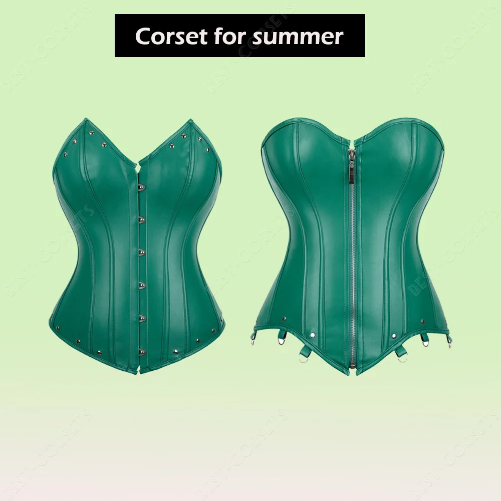 Green Corset for Women Bustier Overbust Leather Corset Top Gothic Style Clothes Women Corset Lingerie Green
Green Corset for Women Bustier Overbust Leather Corset Top Gothic Style Clothes Women Corset Lingerie Green
