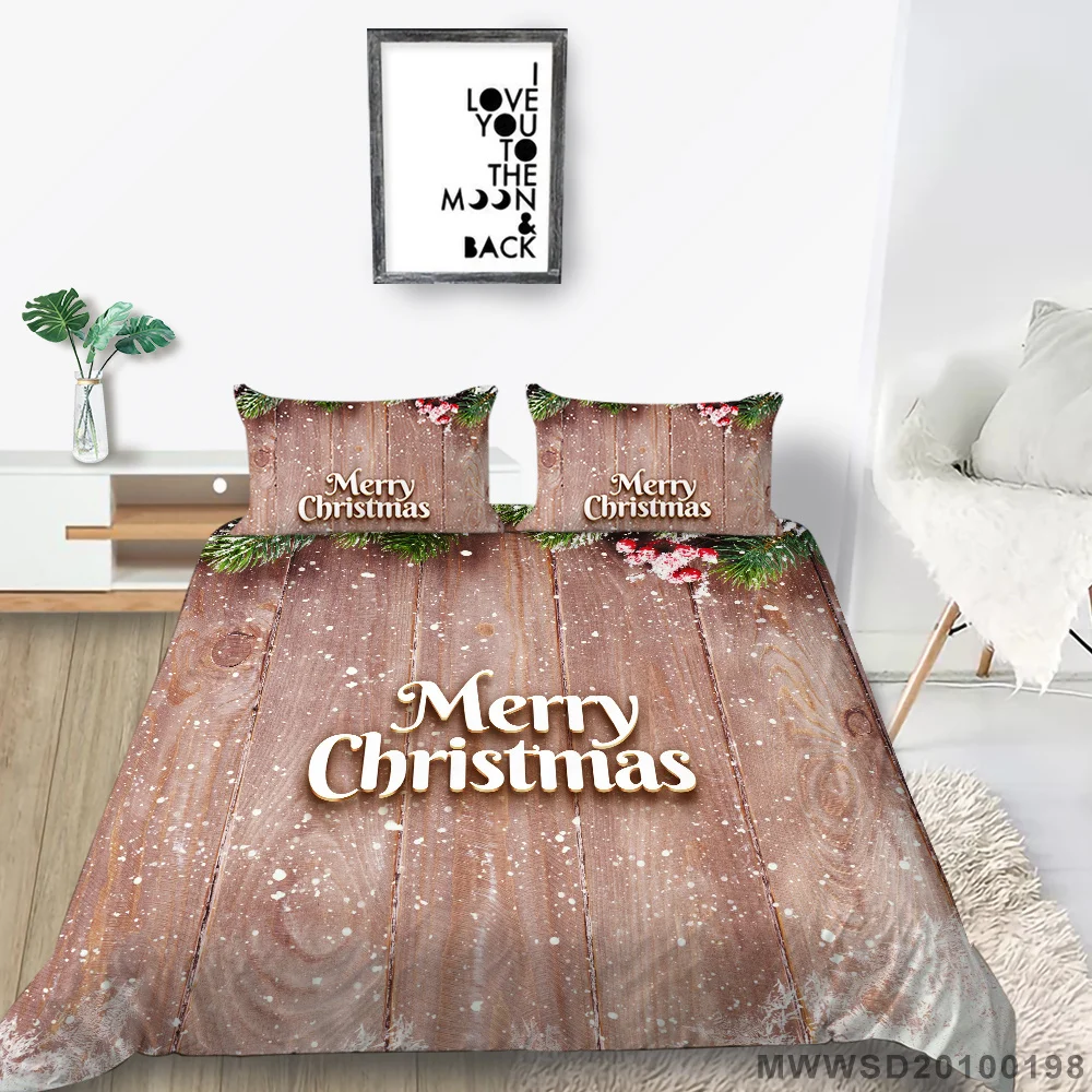Merry Christmas Duvet Covers Children Teens Single Double Size Bedroom Decor Polyester Bed Comforter Cover Pillowcase
Merry Christmas Duvet Covers Children Teens Single Double Size Bedroom Decor Polyester Bed Comforter Cover Pillowcase