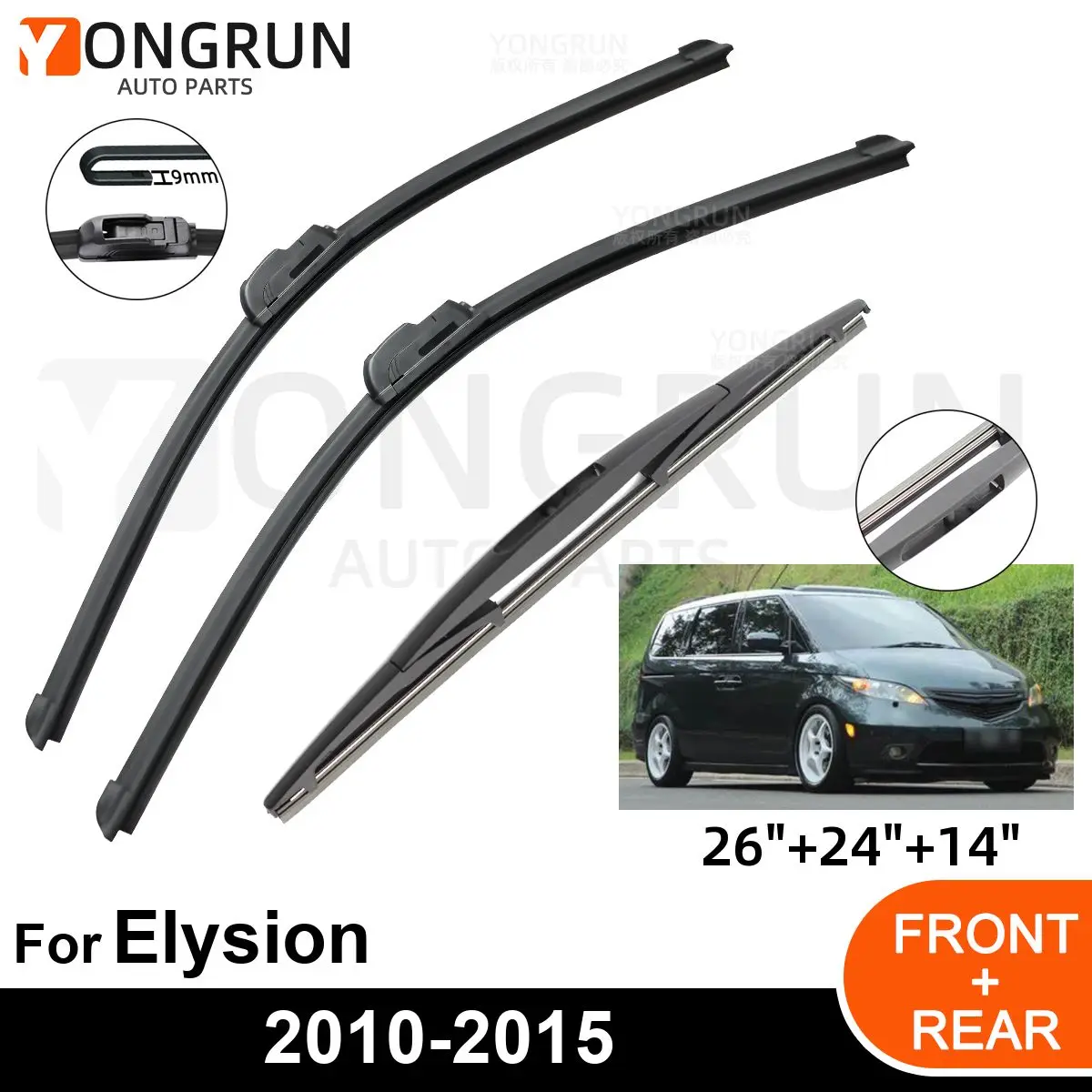 Щетка стеклоочистителя переднего и заднего стекла для HONDA Elysion 2010-2015, резиновые аксессуары, 3 шт.
Щетка стеклоочистителя переднего и заднего стекла для HONDA Elysion 2010-2015, резиновые аксессуары, 3 шт.