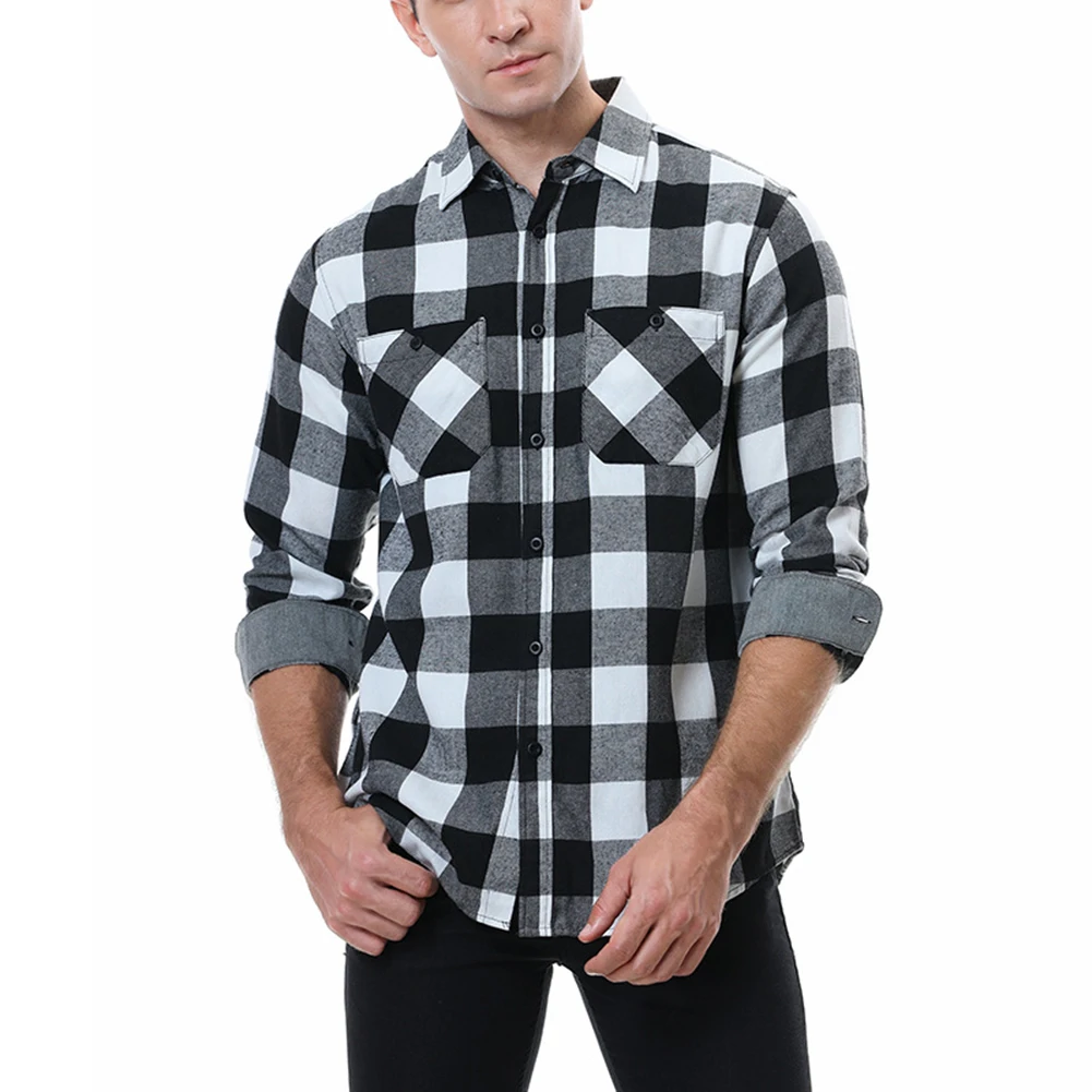 Fashion Spring Men Plaid Flannel Shirts And Blouses Single Breasted Long Sleeve Chest Two Pocket Tops Shirt For Man Clothing
Fashion Spring Men Plaid Flannel Shirts And Blouses Single Breasted Long Sleeve Chest Two Pocket Tops Shirt For Man Clothing