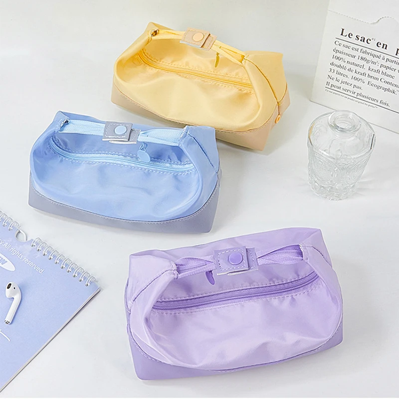 Cute Makeup Bag For Women Zipper Large Solid Color Cosmetic Bag Travel Foldable Make Up Toiletry Bag Washing Pouch Pen Pouch
Cute Makeup Bag For Women Zipper Large Solid Color Cosmetic Bag Travel Foldable Make Up Toiletry Bag Washing Pouch Pen Pouch