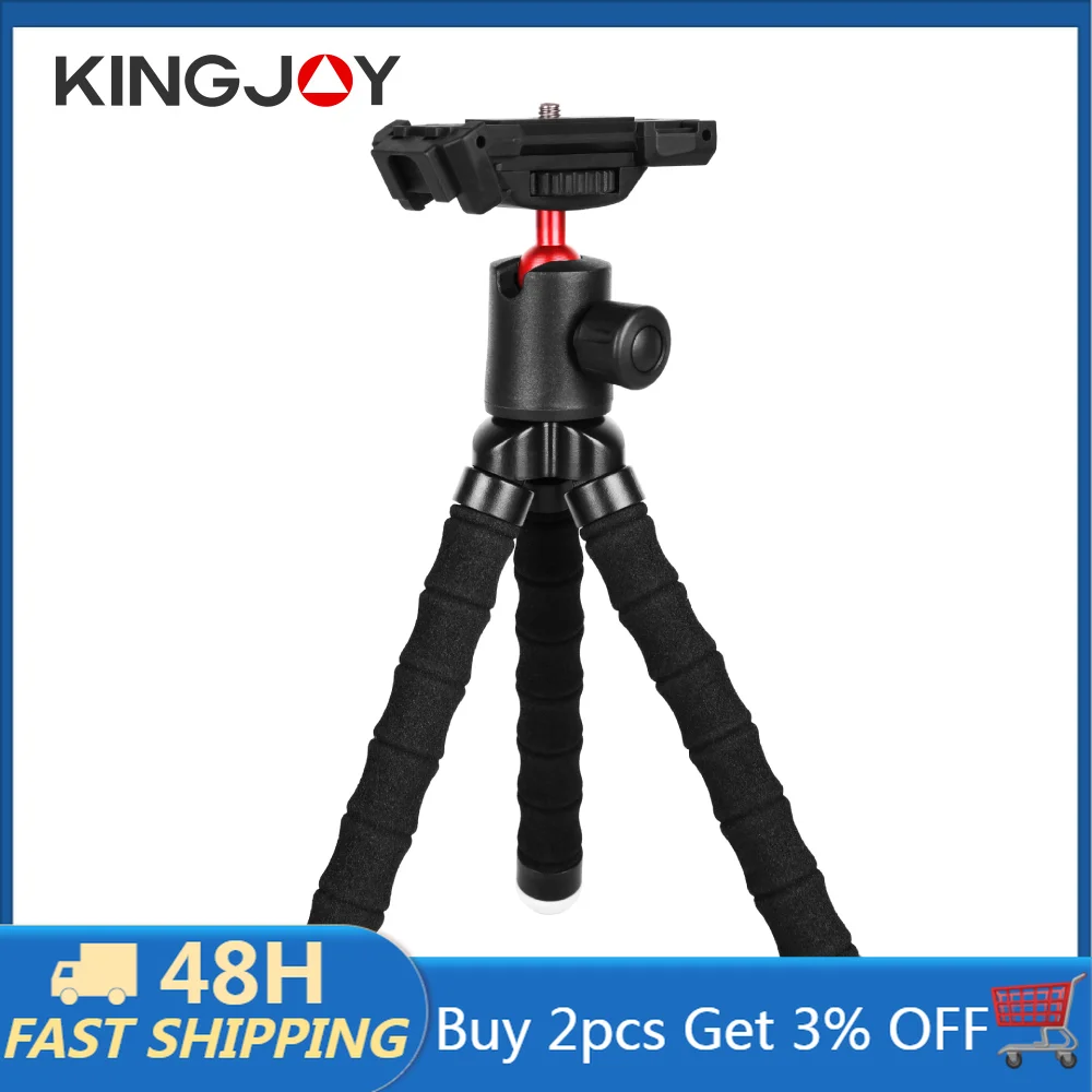 KINGJOY Tripode for Mobile Phone Flexible Octopus Tripod Extendable Mini Camera Stand Holder for Sony Nikon Canon Travel Vlog
KINGJOY Tripode for Mobile Phone Flexible Octopus Tripod Extendable Mini Camera Stand Holder for Sony Nikon Canon Travel Vlog