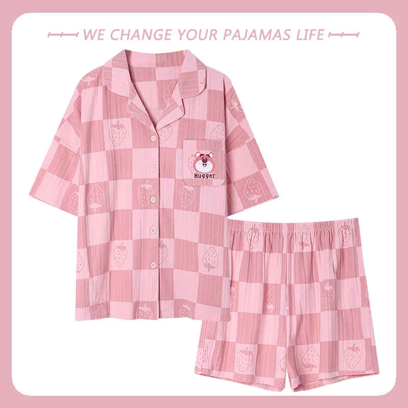2 Piece Set Summer Thin Cotton Sleepwear For Women Plus Size M-3XL Pajamas Set Short Sleep Tops Shorts Nightwear pijama mujer
2 Piece Set Summer Thin Cotton Sleepwear For Women Plus Size M-3XL Pajamas Set Short Sleep Tops Shorts Nightwear pijama mujer