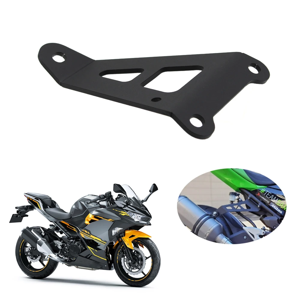 

Motorcycle Accessories Aluminum Exhaust Hanger Bracket with Screws Powder Coated Black For KAWASAKI NINJA300 NINJA250 2013-2017