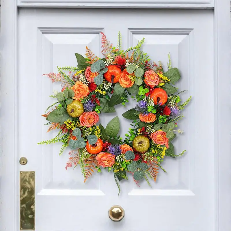 Thanksgiving Artificial Foam Pumpkin Maple Leaves Wreath Fake Pine Cones for Autumn Thanksgiving Wreath Decoations DIY Craft
Thanksgiving Artificial Foam Pumpkin Maple Leaves Wreath Fake Pine Cones for Autumn Thanksgiving Wreath Decoations DIY Craft