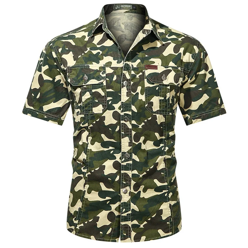 Men Summer Camouflage Shirts New Male Military Outdoor Shirts Multi-pockets Tooling Shirts High Quality Man Short-sleeved Shirts
Men Summer Camouflage Shirts New Male Military Outdoor Shirts Multi-pockets Tooling Shirts High Quality Man Short-sleeved Shirts