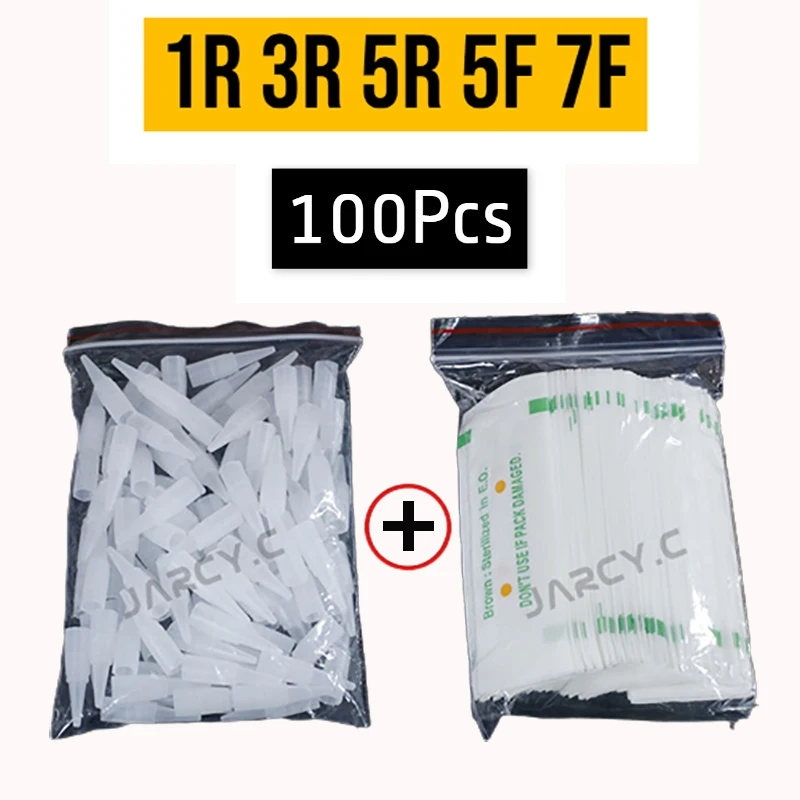 100 PCS Disposable Sterilized Tattoo Needles1R/3R/5R/5F/7F and Needle Tips Needles Caps For Tattoo Eyebrow Pen Machine
100 PCS Disposable Sterilized Tattoo Needles1R/3R/5R/5F/7F and Needle Tips Needles Caps For Tattoo Eyebrow Pen Machine