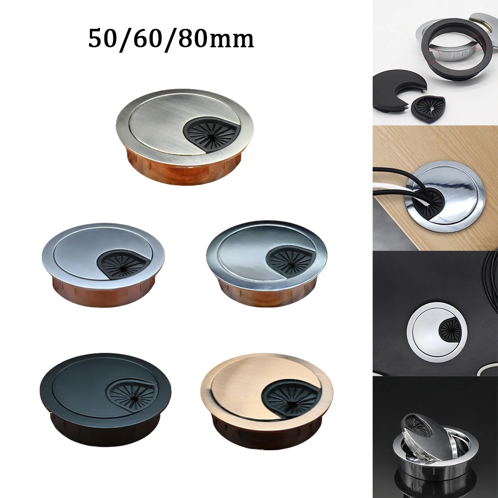 1pc Practical 50mm/60mm/80mm Computer Metal Grommet Desk Office Table Cable Tidy Outlet Wire Cover Organizer Hardware
1pc Practical 50mm/60mm/80mm Computer Metal Grommet Desk Office Table Cable Tidy Outlet Wire Cover Organizer Hardware