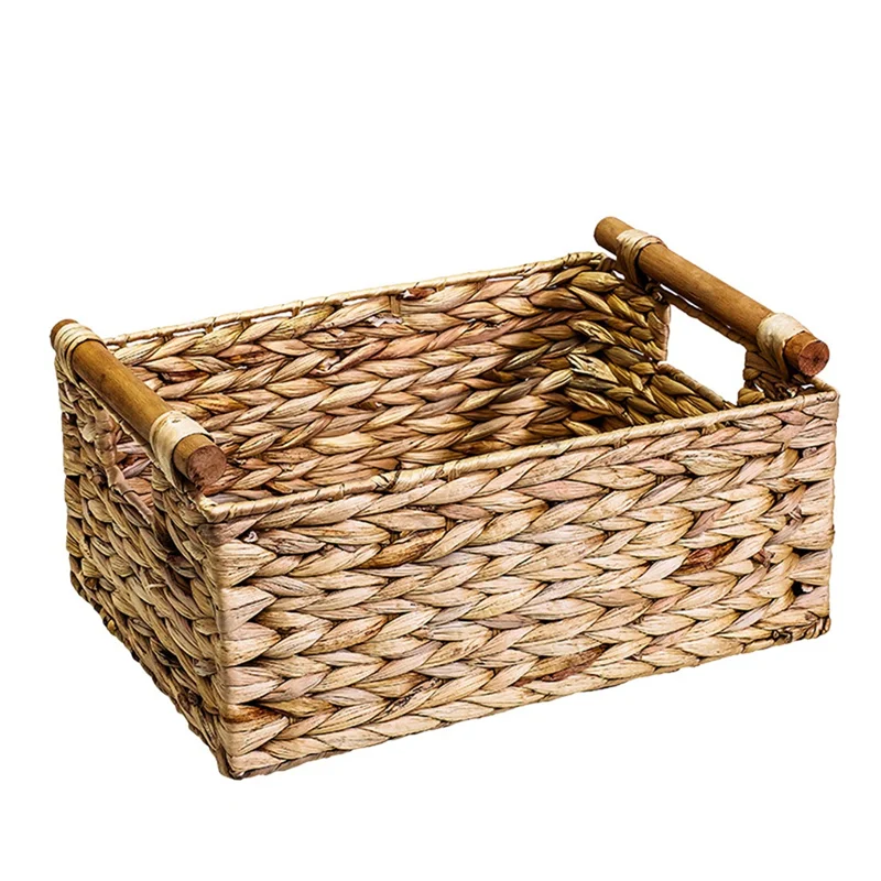 Wicker Basket Rectangular with Wooden Handles for Shelves,Water Hyacinth Basket Storage,Natural Baskets for Organizing B
Wicker Basket Rectangular with Wooden Handles for Shelves,Water Hyacinth Basket Storage,Natural Baskets for Organizing B