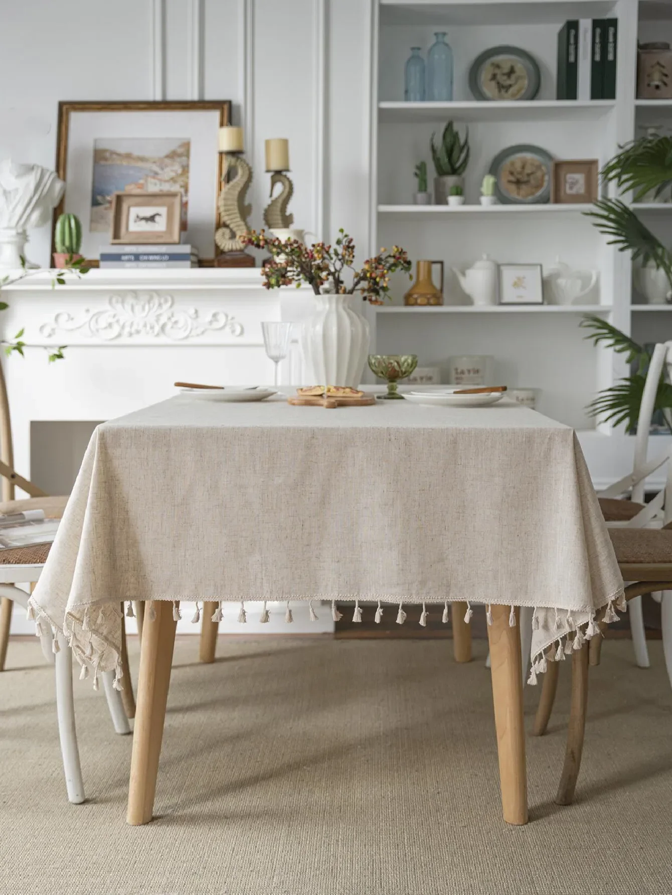 Rectangular Tablecloth Beige Fringe Vintage Farmhouse Wedding Decoration Kitchen Table Four Seasons Universal Linen Solid Color
Rectangular Tablecloth Beige Fringe Vintage Farmhouse Wedding Decoration Kitchen Table Four Seasons Universal Linen Solid Color