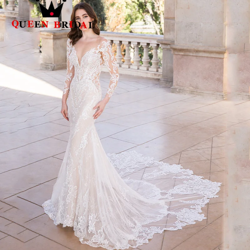 Long Sleeve Appliques Lace Wedding Dresses 2023 New Exquisite Mermaid Deep V Backless Bridal Gowns Vestidos De Novia Custom D91C
Long Sleeve Appliques Lace Wedding Dresses 2023 New Exquisite Mermaid Deep V Backless Bridal Gowns Vestidos De Novia Custom D91C