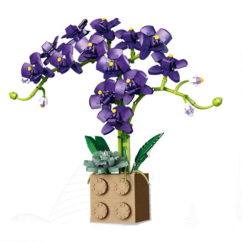 Building Block Bouquet 3D Model Toy Home Decoration Garden Plant Potted Phalaenopsis Flower Assembly Brick Girl Toy Child Gifts
Building Block Bouquet 3D Model Toy Home Decoration Garden Plant Potted Phalaenopsis Flower Assembly Brick Girl Toy Child Gifts