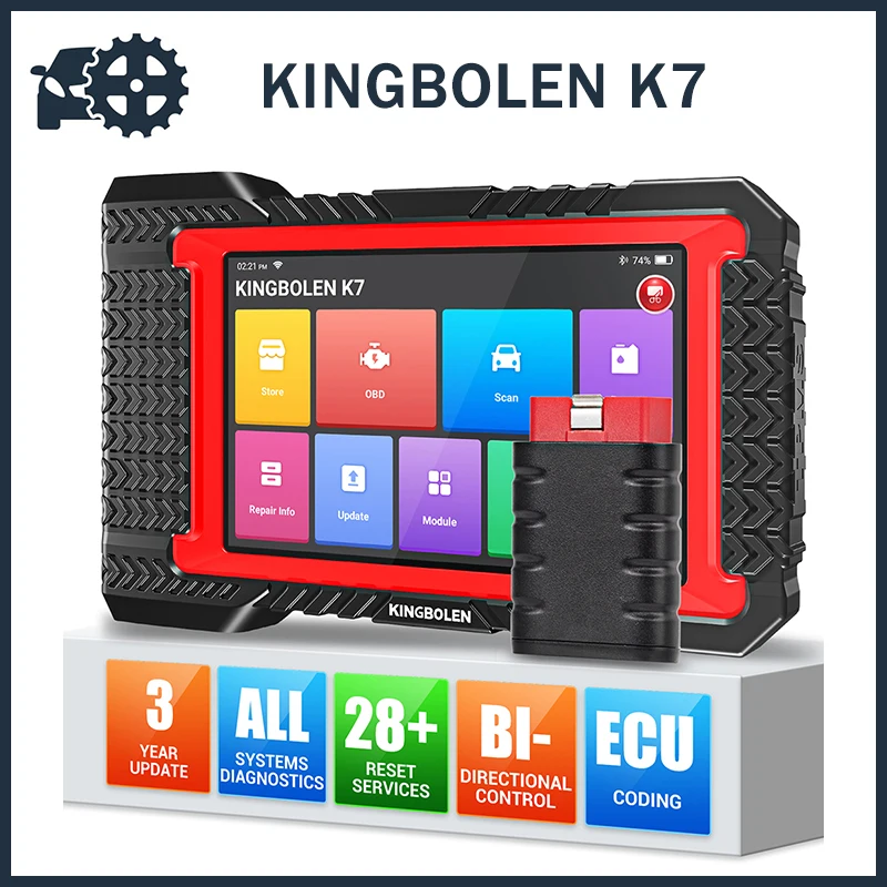 

KINGBOLEN K7 ALL System Diagnostic Tool ECU Coding Active Test AF Reset 28 Resets 3 Years Free PK MK808 LAUNCH X431 CRP919E