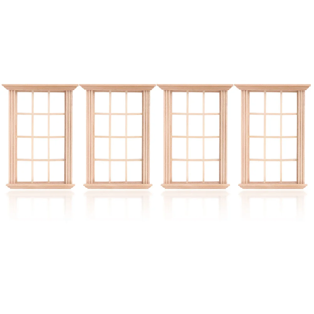 4 Pcs Dollhouse Window Model Mini Small Outdoor Decor Pretend Adornment Wooden Accessories Uncolored Child Tiny Homes
4 Pcs Dollhouse Window Model Mini Small Outdoor Decor Pretend Adornment Wooden Accessories Uncolored Child Tiny Homes