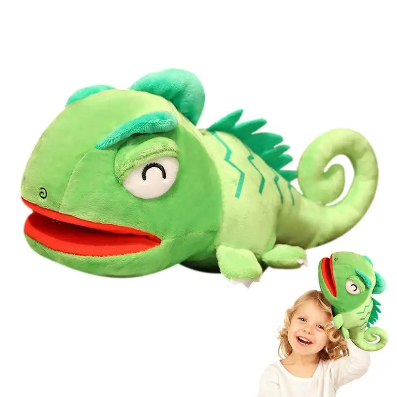 

Lizard Hand Puppet Chameleon Plush Cute Animal Puppets Stuffed Lizard Plush Super Soft Hand Puppet With Movable Mouth For All