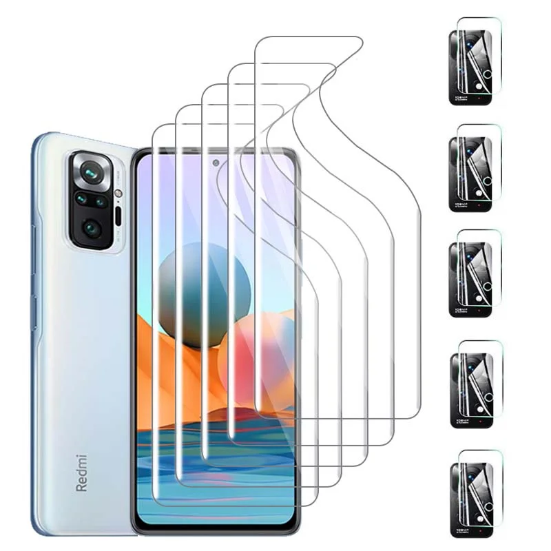 

5+5 Hydrogel Film Redmi Note 10 Pro For Xiaomi Redmi Note 10 Pro Camera Redmi Note 9 10 11 Pro Screen Protector Redmi Note 12 Pro 5G pelicula hidrogel redmi note 10pro accesorios