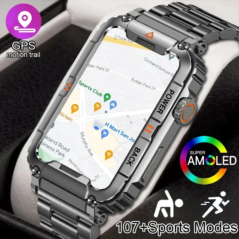 

Новинка 2023, умные часы для мужчин с GPS, Bluetooth, звонки, мониторинг здоровья, Смарт-часы с голосовым ии, спортивные водонепроницаемые мужские Смарт-часы
