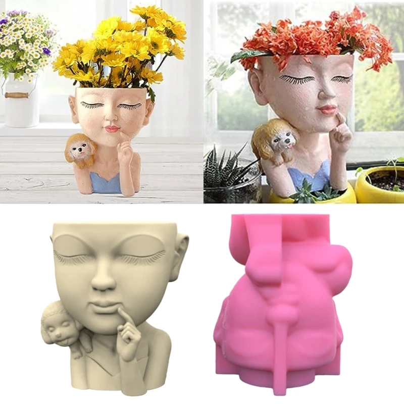 Portrait Gypsum Silicone Mold Diy Succulents Concrete Flower Pot Vase Plaster Cement Mold Clay Mold Candle Holder Mold
Portrait Gypsum Silicone Mold Diy Succulents Concrete Flower Pot Vase Plaster Cement Mold Clay Mold Candle Holder Mold