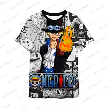 Símbolo musical: Camiseta masculina fashion de verão impressa em 3D, criativa, estilo Harajuku, casual, manga curta, gola clássica e solta 8 Monkey D Luffy Men Gift Fashion T-Shirt Y2k One Piece Men's Roronoa Zoro Streetwear Children Tops Clothes Clothing Short Sleeve