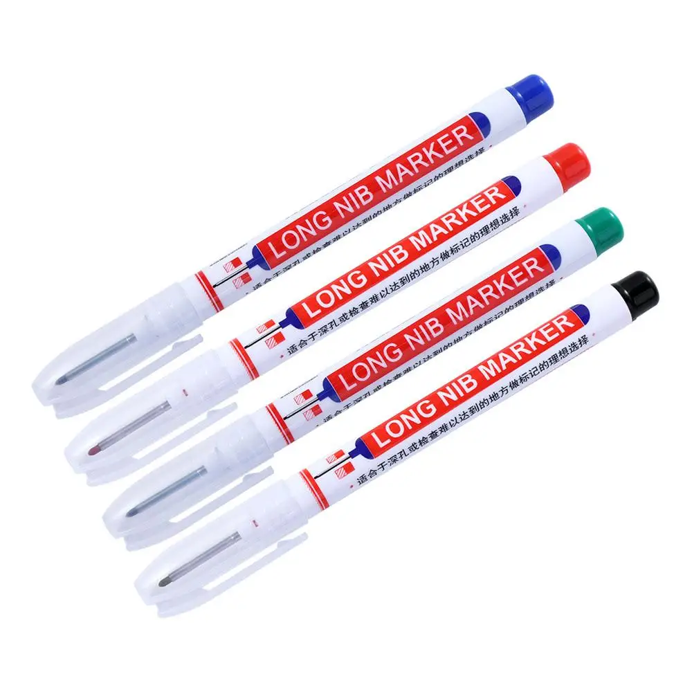 

Red/Black/Blue Ink Multi-purpose Waterproof Woodworking Decoration Deep Hole Marker Pens Long Head Markers Pen Art Paint Pen