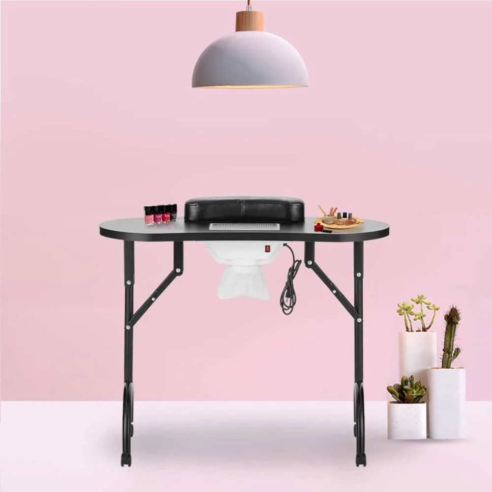 Professional Folding Portable Vented Beauty Manicure Table Nail Desk Comfortable Wrist Pads Salon Spa with Fan and Bag
Professional Folding Portable Vented Beauty Manicure Table Nail Desk Comfortable Wrist Pads Salon Spa with Fan and Bag