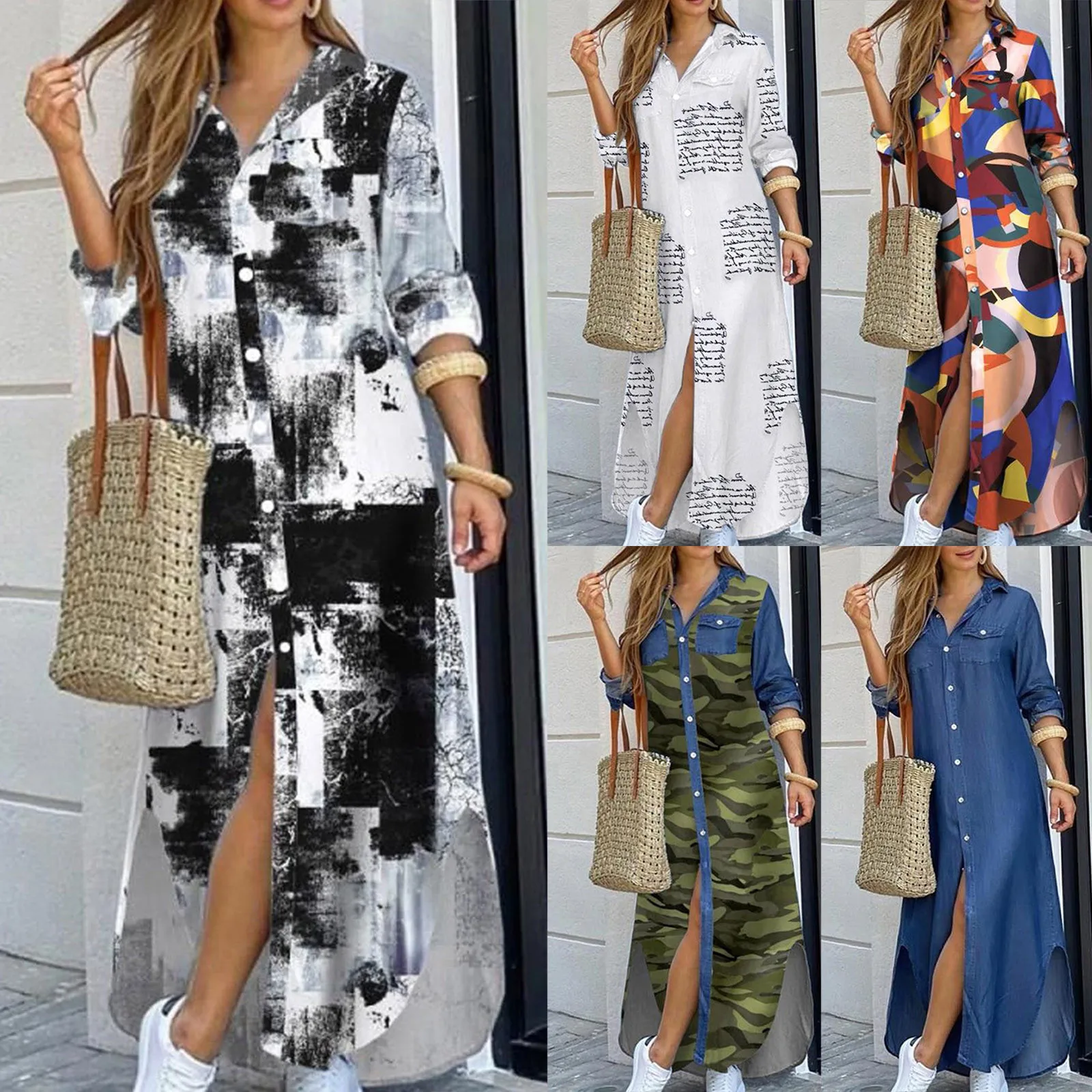 Ladies Denimes Long Sleeve Women Casual Dress Pocket Button Shirts Female Elegant Sexy Dresses Party Night Holiday Vestidos
Ladies Denimes Long Sleeve Women Casual Dress Pocket Button Shirts Female Elegant Sexy Dresses Party Night Holiday Vestidos