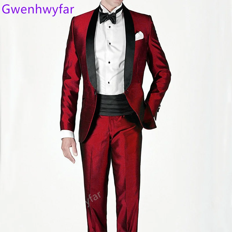Gwenhwyfar Vintage Costume Victorien Homme Shawl Lapel One Button Slim Fit Wine Red Men Wedding Suits Groom Tuxedo Free Shipping
Gwenhwyfar Vintage Costume Victorien Homme Shawl Lapel One Button Slim Fit Wine Red Men Wedding Suits Groom Tuxedo Free Shipping