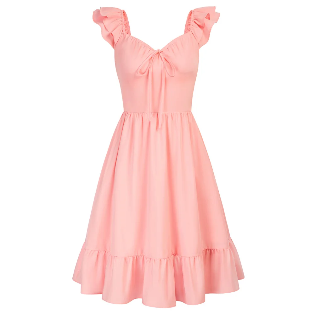 BP Women Vintage Square Neck Midi Dress Summer Solid Color Smocked Back Tiered A-Line Dress Short Sleeve Vintage Party Dresses
BP Women Vintage Square Neck Midi Dress Summer Solid Color Smocked Back Tiered A-Line Dress Short Sleeve Vintage Party Dresses