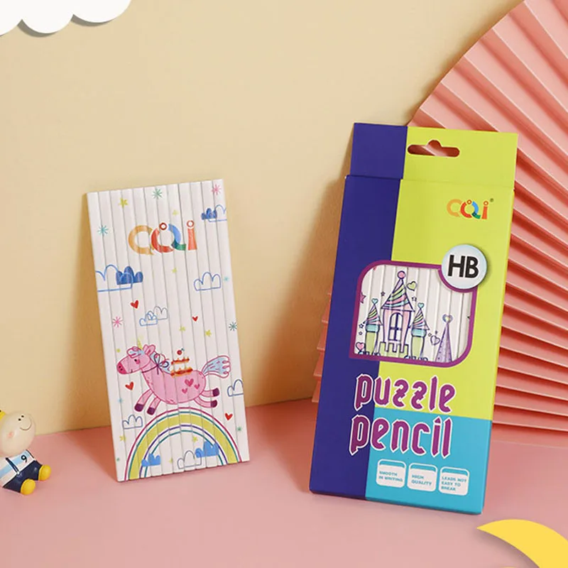 12Pcs/Set Creative Cute Kawaii Anime square puzzle Wooden Lead HB Pencils For Kid Gifts Novelty Stationery Unicorn pencil
12Pcs/Set Creative Cute Kawaii Anime square puzzle Wooden Lead HB Pencils For Kid Gifts Novelty Stationery Unicorn pencil