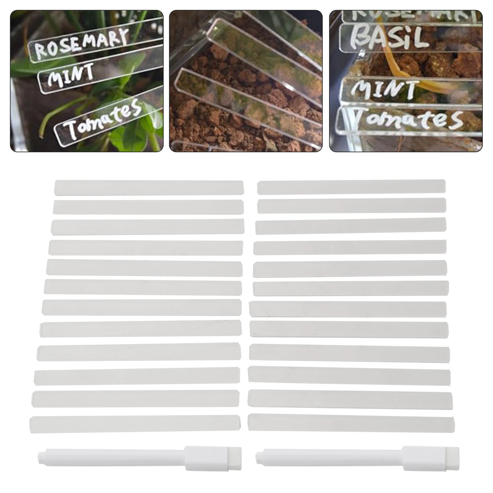 24pcs Garden Plant Labels Plant White Waterproof Flower Pots Labels Plastic Plants Tags Nursery Markers Label Tray Mark DIY Tool
24pcs Garden Plant Labels Plant White Waterproof Flower Pots Labels Plastic Plants Tags Nursery Markers Label Tray Mark DIY Tool