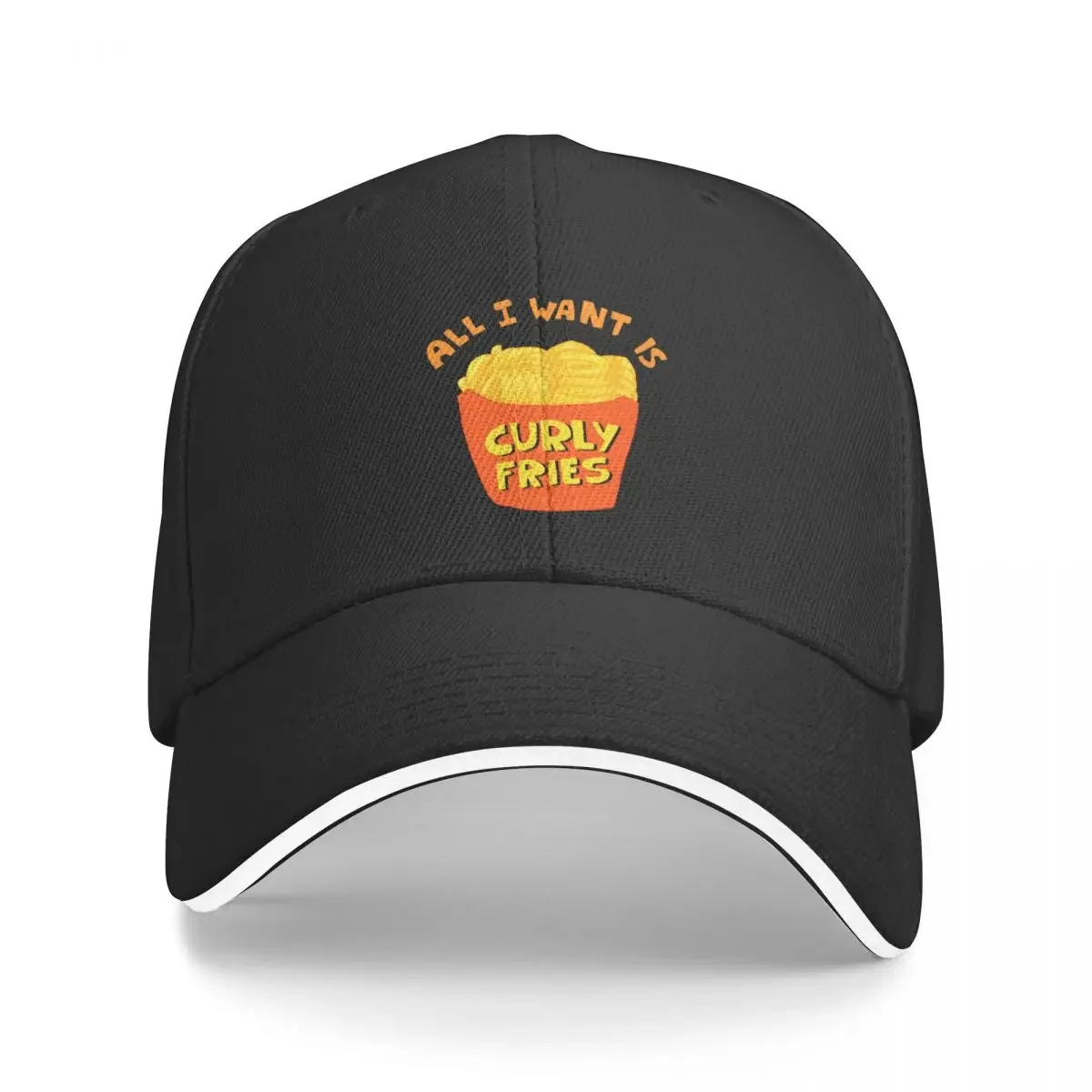 

All I want is Curly Fries Baseball Cap derby hat Designer Hat Rave For Men Women's