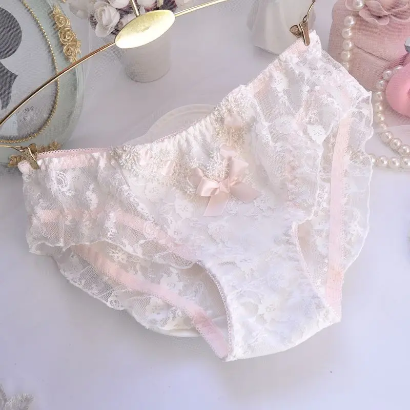 Women Cute Lovely Sweety Lolita Panties Sexy Lace Transparent Mesh Thin Princess Style Underwear Stretch Breifs
Women Cute Lovely Sweety Lolita Panties Sexy Lace Transparent Mesh Thin Princess Style Underwear Stretch Breifs