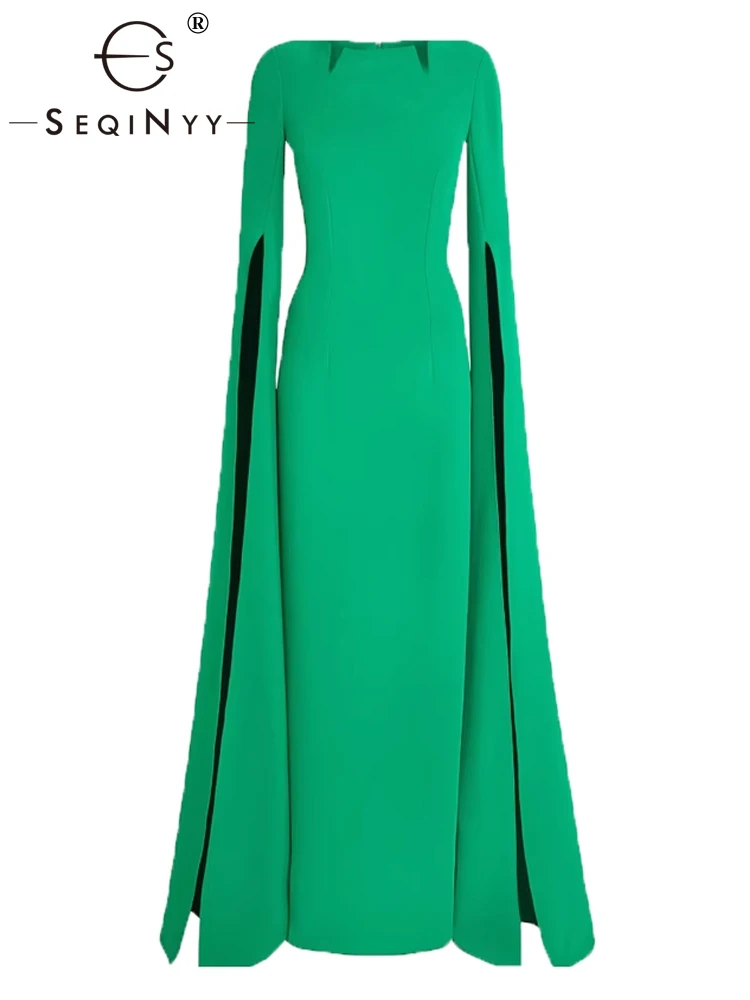 SEQINYY Elegant Long Dress Spring Autumn New Fashion Design Women Runway Flare Sleeve Split A-Line Office Lady Party High Street
SEQINYY Elegant Long Dress Spring Autumn New Fashion Design Women Runway Flare Sleeve Split A-Line Office Lady Party High Street