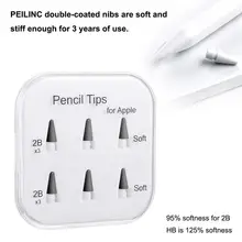 Pencil Tips for Apple Pencil 1st / 2nd Generation, Double-Layered iPad Stylus Nib, Both Soft and Hard, Enough for 3 Years of Use
Pencil Tips for Apple Pencil 1st / 2nd Generation, Double-Layered iPad Stylus Nib, Both Soft and Hard, Enough for 3 Years of Use