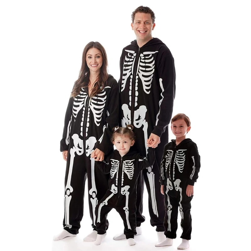 Unisex Skeleton Family Pajamas Onesie for Women Halloween Dress Up Party Adult Children Onesie Costume
Unisex Skeleton Family Pajamas Onesie for Women Halloween Dress Up Party Adult Children Onesie Costume