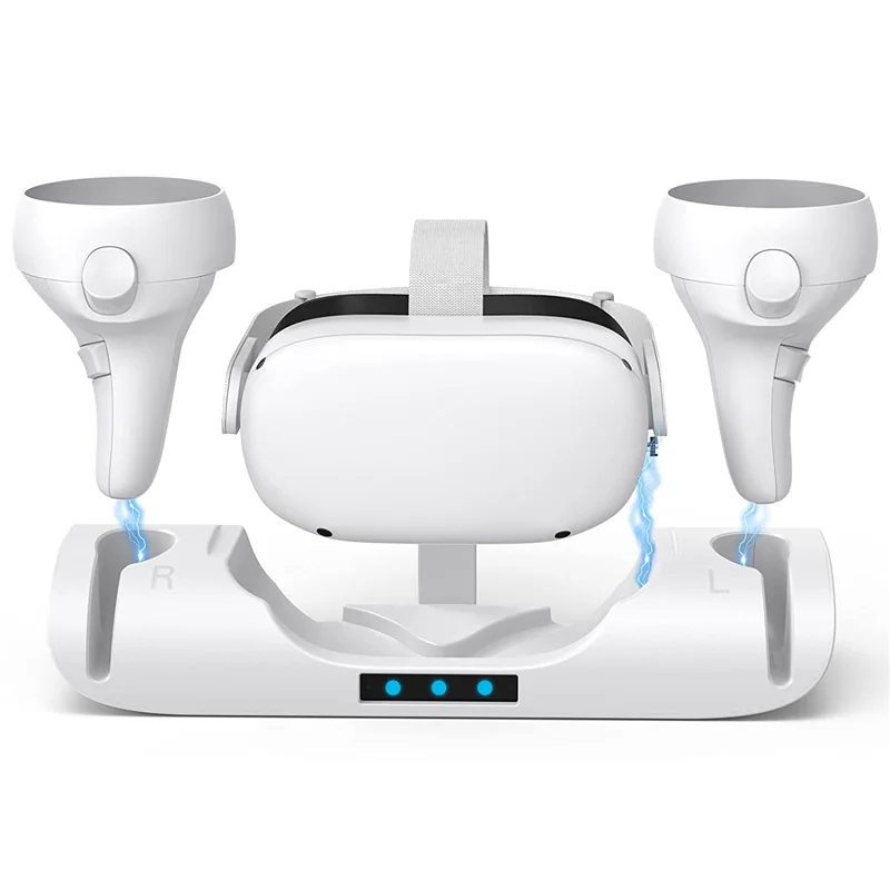 Зарядная док-станция VR для Meta Quest 2, одновременные контроллеры заряда и гарнитура, аксессуары зарядной станции VR
Зарядная док-станция VR для Meta Quest 2, одновременные контроллеры заряда и гарнитура, аксессуары зарядной станции VR