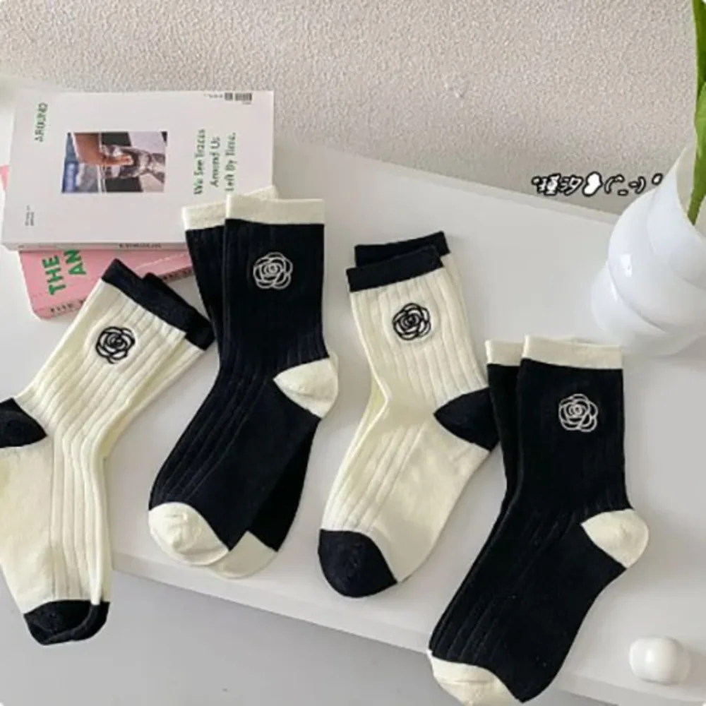 2pcs Cotton Embroidered Tube Socks Soft and Skin Friendly Breathable Black Mid Length Socks Cold and Warm Protection
2pcs Cotton Embroidered Tube Socks Soft and Skin Friendly Breathable Black Mid Length Socks Cold and Warm Protection