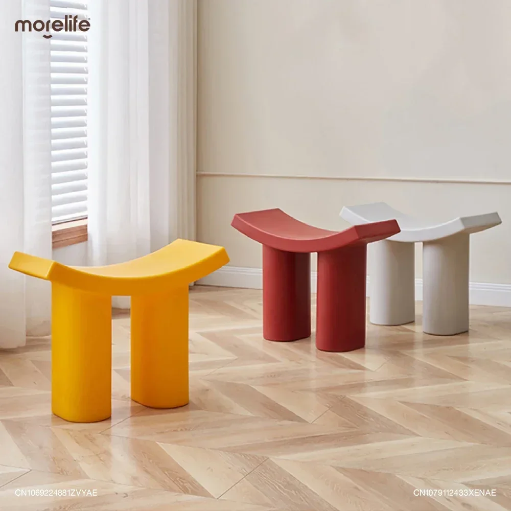 

Nordic Creative Plastic Flying Elephant Footstool Shoe Changing Stool Ottoman Modern Minimalist Waterproof Low Bench Furniture